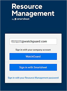Screenshot of the log in page.